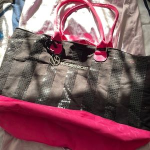 Victoria’s Secret sequin overnight bag
